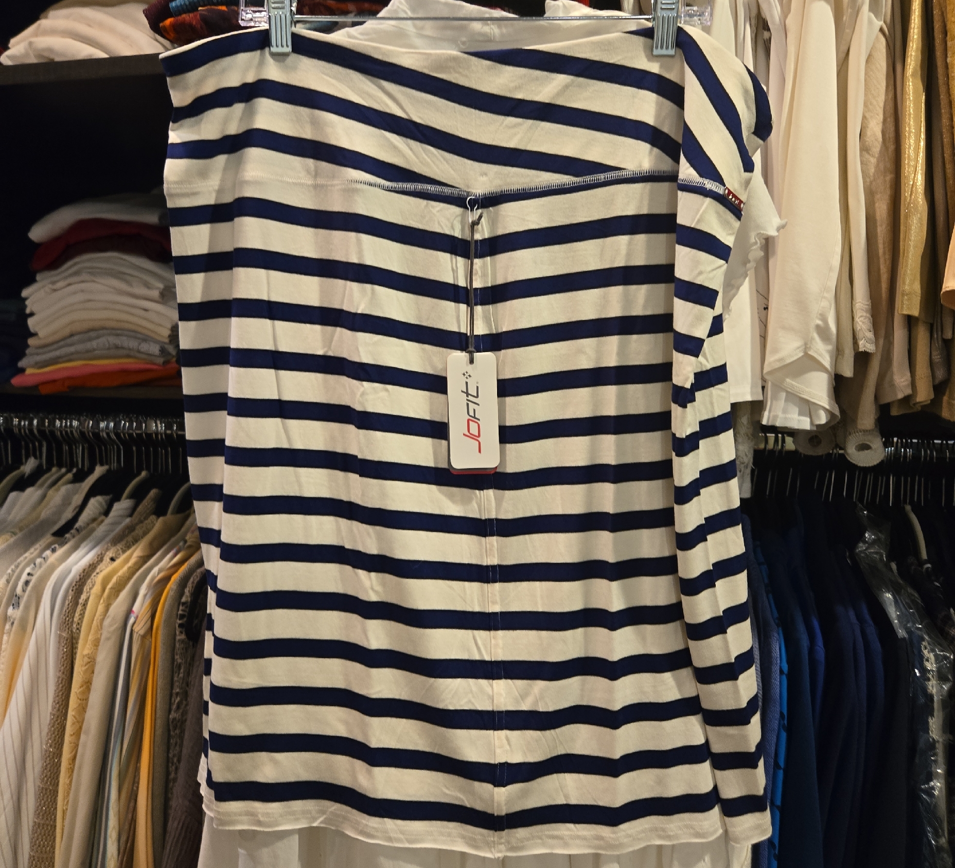 Jofit Navy And White Chevron Skirt